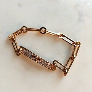 Kelly Gourmette Bracelet Rose Gold